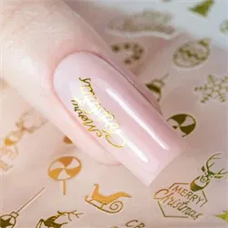 Guld jul klistermærker, CB-149, GNB